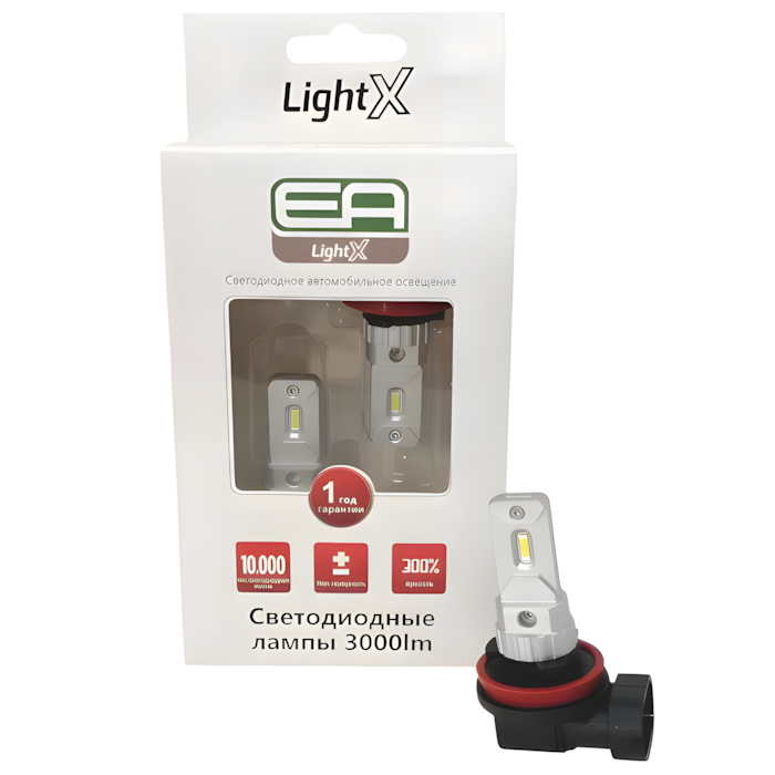 Світлодіодні лампи HB4 (9006) EA Light X LSK G11 3000Lm 5000K 12-24V 2 шт