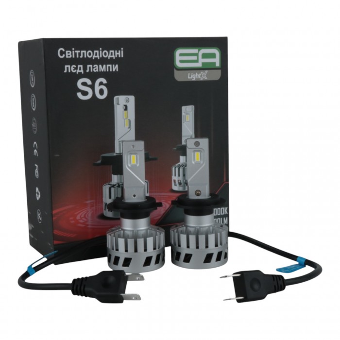 Світлодіодні лампи H7 EA Light X S6 8000Lm 5000К CSP 12-24V 2 шт
