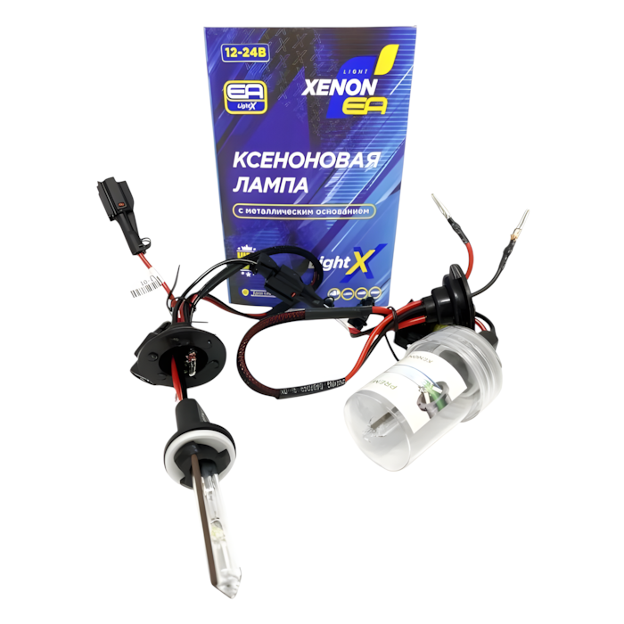 Лампа ксенонова H27 EA Light X 6000K 12V 35W (PGJ13), 3600 lm, біле світло з блакитним відтінком