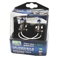 Комплект галогенных ламп EA Light X H1 12V 55W P14.5S VISION PLUS+70%  (пластиковый бокс 2 шт.) Комплект галогенных ламп EA Light X H1 12V 55W P14.5S VISION PLUS+70%  (пластиковый бокс 2 шт.)