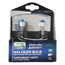 Комплект галогенных ламп EA Light X H3 12V 55W PK22S VISION PLUS+70% (пластиковый бокс 2шт) Комплект галогенных ламп EA Light X H3 12V 55W PK22S VISION PLUS+70% (пластиковый бокс 2шт)