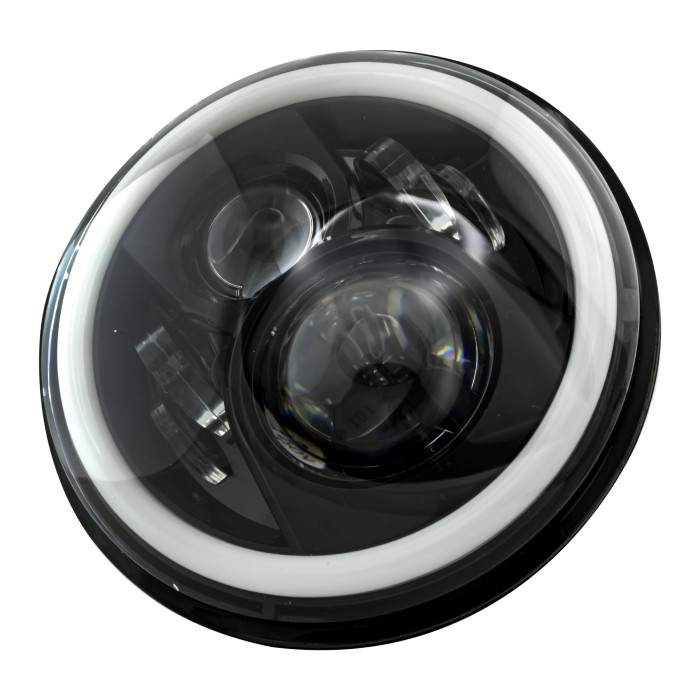 Светодиодная фара 7" JR-7" 60W с 2 линзами, габаритом и поворотом для ВАЗ 2101, Нива, УАЗ, ГАЗ Светодиодная фара 7" JR-7" 60W с 2 линзами, габаритом и поворотом для ВАЗ 2101, Нива, УАЗ, ГАЗ