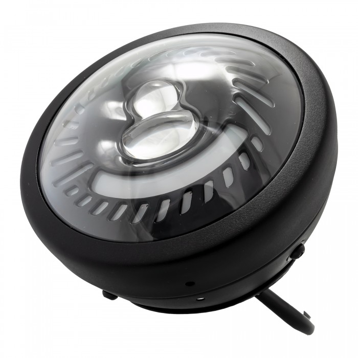 Светодиодная мотофара 5.7" 40W ближний/дальний свет 3700K/5500K с белым габаритом и оранжевым поворотом