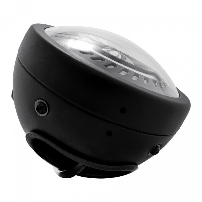 Светодиодная мотофара 5.7" 40W ближний/дальний свет 3700K/5500K с белым габаритом и оранжевым поворотом