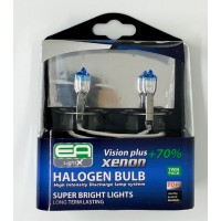 Комплект галогенних ламп EA Light X H3 12V 55W PK22S VISION PLUS+70% (пластиковий бокс 2шт)