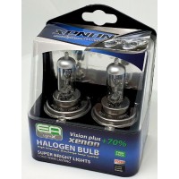 Комплект галогенних ламп EA Light X H4 12V 60/55W P43t VISION PLUS+70% (пластиковий бокс 2шт)