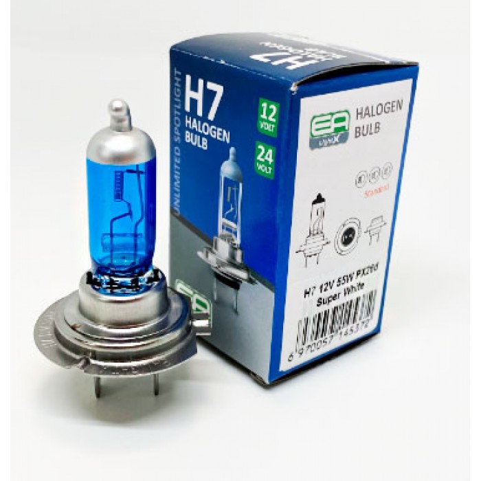 Галогенная лампа EA Light X H7 12V 55W PX26d SUPER WHITE - EA Light X