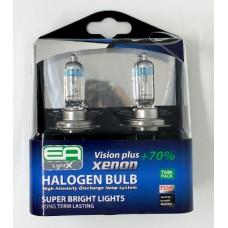 Комплект галогенних ламп EA Light X H7 12V 55W PX26d VISION PLUS+70% (пластиковий бокс 2шт)
