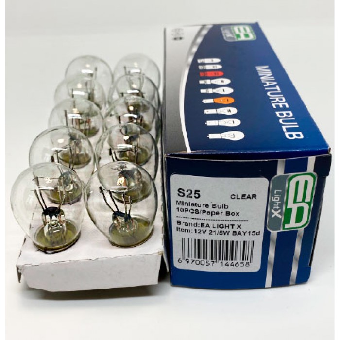 Галогенная лампа EA Light X P21/5W S25 12V 21/5W BAY15d CLEAR - EA Light X