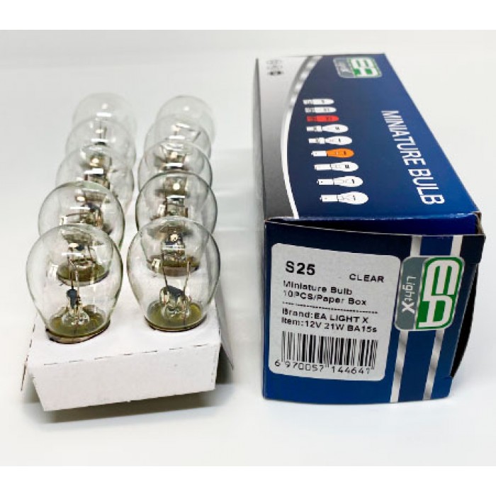 Галогенная лампа EA Light X P21W S25 12V 21W BA15S CLEAR - EA Light X