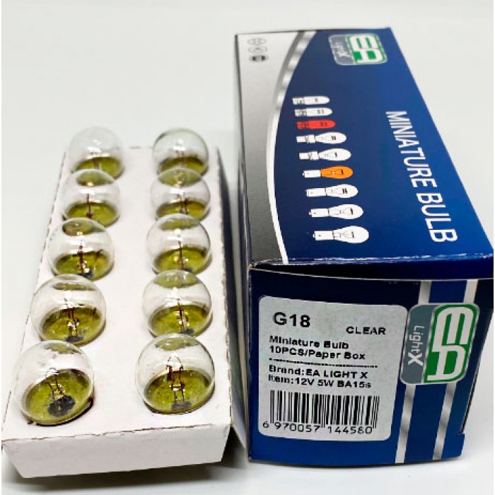 Галогенная лампа EA Light X R10W G18 12V 10W BA15S CLEAR - EA Light X