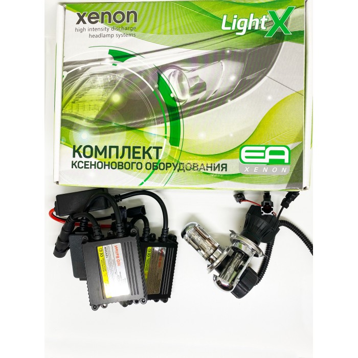 Комплект биксенона EA Light X с блоками Ultra Slim DC H4 ближний + дальний 4300 K - EA Light X