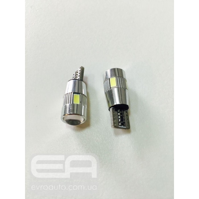 Светодиодная лампа T-10 6SMD (линза) 5630 Canbus