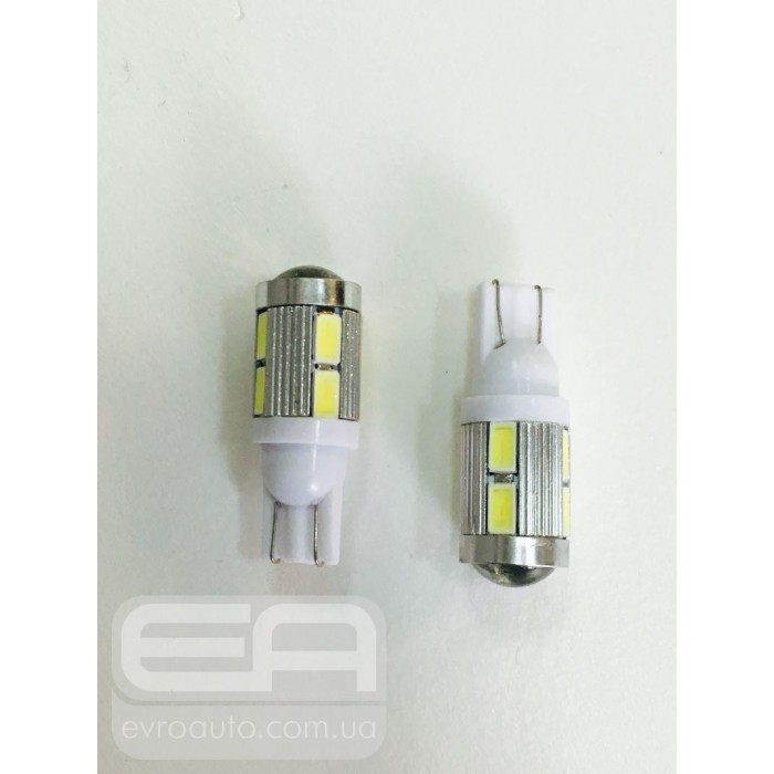 Светодиодная лампа T-10 10SMD (линза) 5630 -