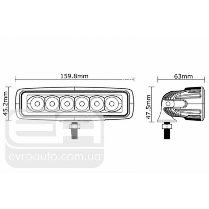 Светодиодная LED-Балка 6613 (RCJ-35018BF)