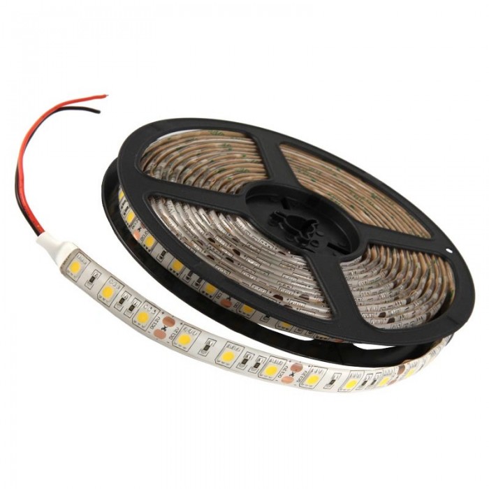 Светодиодная влагозащищенная лента EA Light X 60 LED/1M, 5050 ,12v  Белая