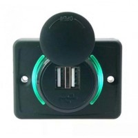 Адаптер врізний USB EA Light X A74 зелений