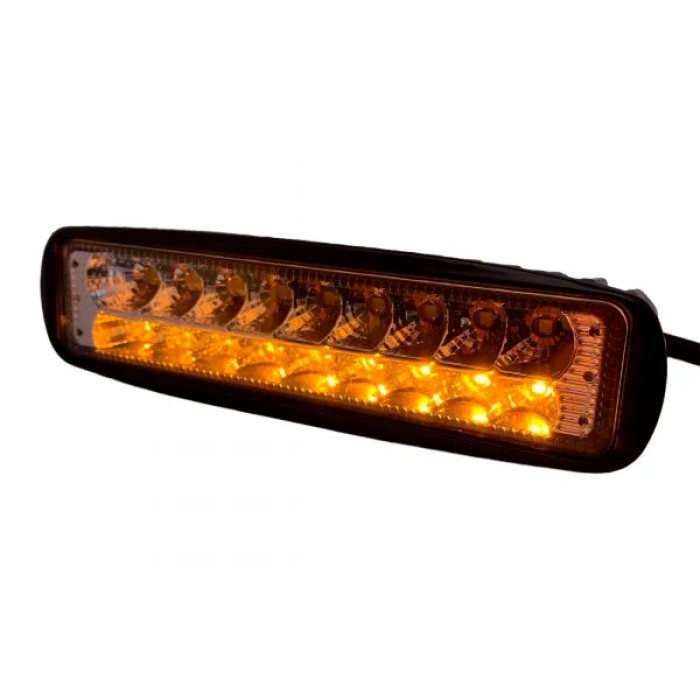 LED фара EA Light X JH L 54W белый+желтый свет 18 диодов (155×40×40 мм) 9–32V IP67 для авто и спецтехники
