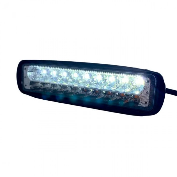 LED фара EA Light X JH L 54W белый+желтый свет 18 диодов (155×40×40 мм) 9–32V IP67 для авто и спецтехники