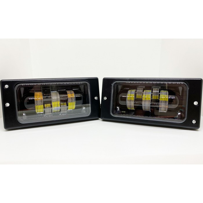 Комплект светодиодных противотуманных фар LED ВАЗ 2110-2115 белый+желтый 40W