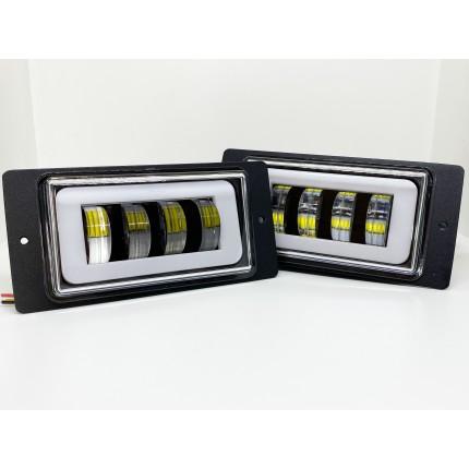Комплект светодиодных противотуманных фар LED ВАЗ 2110-2115 40W + ДХО (ходовой огонь)