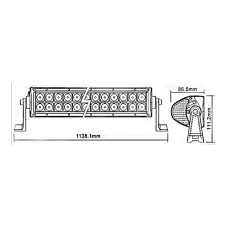 LED Балка EA Light X C3 240W Combo/Spot 21600Лм (1070×86×80 мм) 9–32V/6000K/IP67
