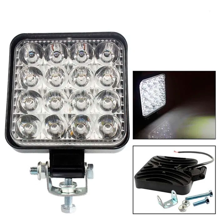 LED фара EA Light X D12 48W дальний свет 125×105×45 мм 9–32V IP67 для авто, мото и спецтехники