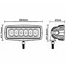 LED фара EA Light X D22 18W дальний свет 155×45×45 мм 9–32V IP67 6000K для авто, мото и спецтехники