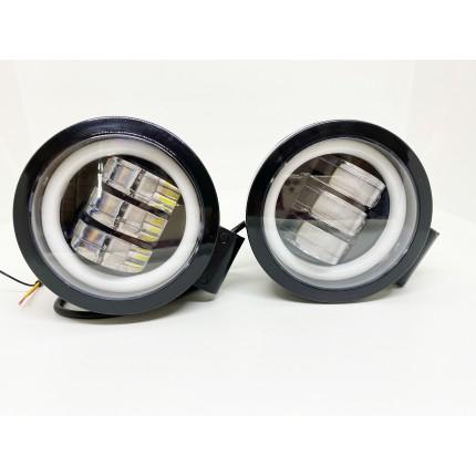 Комплект светодиодных балок  JR-O-30W+ДХО круг