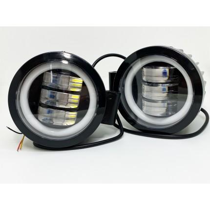 Комплект светодиодных балок  JR-O-30W+ДХО круг