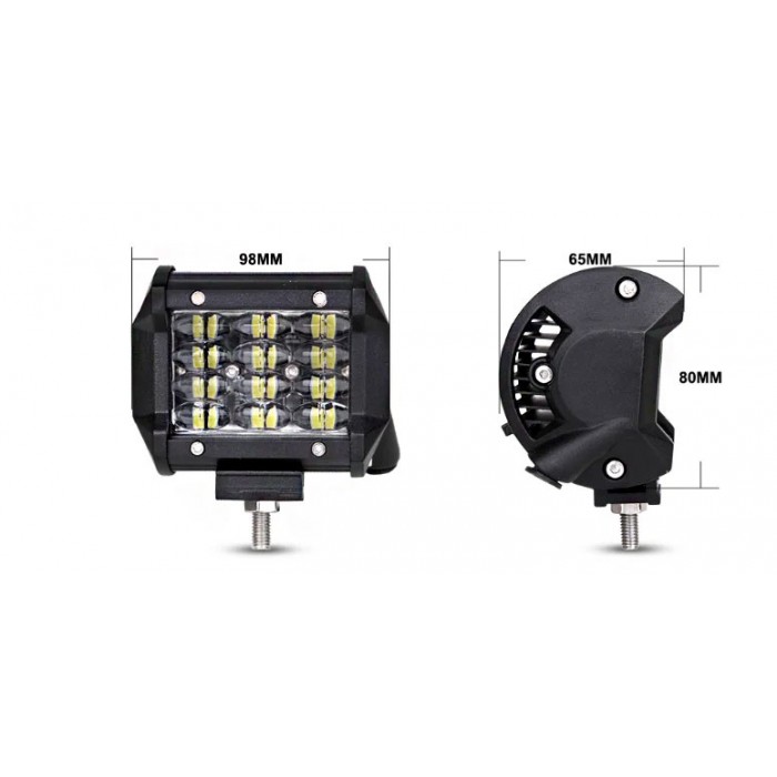 Светодиодная фара EA Light X JRF 4D 36W 2000 Лм 95×80×65 мм (12×3W, 6000K, 9–32V, IP67) для авто и спецтехники