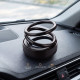 Ароматизатор в авто Подвійні кільця на сонячній батареї XX-HJ-Black Чорний Лимон Обертовий 360 на панель Автопарфюм пахучка