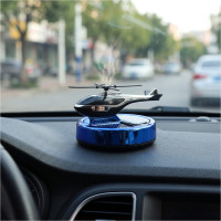 Ароматизатор в авто Вертолет на солнечной батарее XX-KPZSFJ-Blue Синий с пропеллером 360 на панель Автопарфюм пахучка в машину