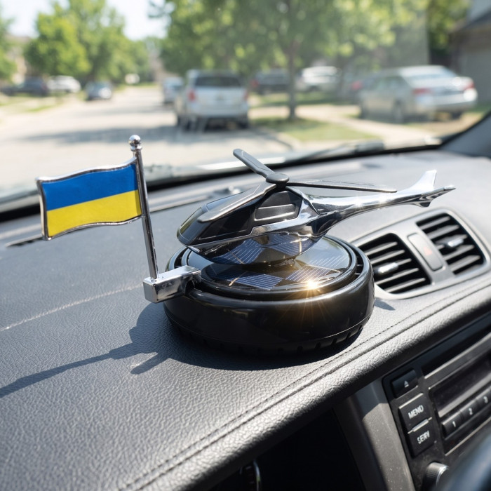 Ароматизатор в авто Вертолет на солнечной батарее XX-WKLFJ-Black Черный Лед с флагом Украины на панель Автопарфюм пахучка

Розподіл ключів: