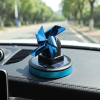 Ароматизатор в авто Ветряк на солнечной батарее XX-FC-Blue Синий Мечта Вращающийся 360 на панель Автопарфюм пахучка