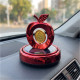 Ароматизатор в авто Яблуко з монетою на сонячній батареї XX-PG-R Червоний Барвистий Обертовий 360 на панель Автопарфюм пахучка
