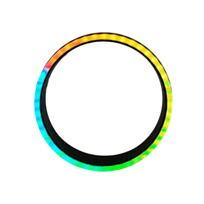 Комплект масок для лінз EA Light X M5S 3.0" чорний глянець із багатокольоровими 5D RGB ангельськими очками (2 шт.)