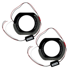 Комплект масок для линз EA Light X M9-L 3.0" черный глянец с белыми хрустальными ангельскими глазками Crystal LED (2 шт.)