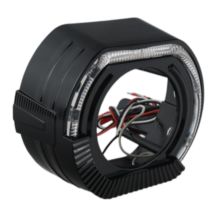 Маска для лінз 2.5" з LED підсвіткою чорна підкова EA Light X BMW Sport (1 шт)