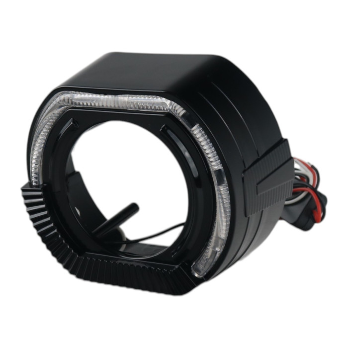 Маска для лінз 2.5" з LED підсвіткою чорна підкова EA Light X BMW Sport (1 шт)