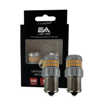 LED лампы Audi A3 (8L) 1996–2003 переднего поворотника (белое стекло) PY21W Жёлтые 1156-60SMD EA Light X / Ауди А3 8L (комплект 2 шт.)