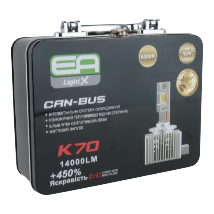 LED лампы Audi A3 (8L) 2000–2003 Рестайлінг ближнего света D2S K70 14000Lm Canbus EA Light X / Ауди А3 8L (комплект 2 шт.)