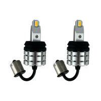 LED лампы Audi A3 (8L) 2000–2003 Рестайлинг заднего поворотника P21W 3000Lm Canbus R1-1156 Yellow EA Light X / Ауди А3 8L (комплект 2 шт.)