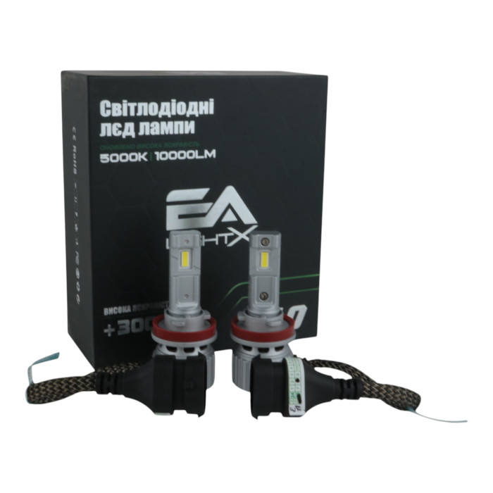 LED лампы Audi A3 (8P) 2008–2013 Рестайлинг противотуманных фар H11 S10 10000Lm Canbus EA Light X / Ауди А3 8P (комплект 2 шт.)