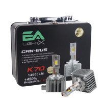 LED лампы Audi A3 (8V) 2012–2020 ближнего и дальнего света D3S 14000Lm K70 Canbus EA Light X / Ауди А3 8V (комплект 2 шт.)