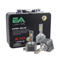 LED лампы Audi A3 (8V) 2012–2020 ближнего и дальнего света D3S 14000Lm K70 Canbus EA Light X / Ауди А3 8V (комплект 2 шт.)