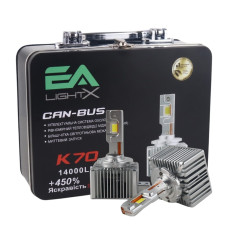 LED лампы Audi A4 (B7) 2004–2008 ближнего света D1S 14000Lm K70 Canbus EA Light X / Ауди А4 B7 (комплект 2 шт.)
