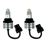 LED лампы Audi Q3 (8U) Дорестайлинг 2011–2014 дневных ходовых огней и габаритов W21W 3000Lm R1-7440 Canbus EA Light X / Ауди Q3 8U (комплект 2 шт.)