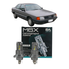  LED лампи Audi 100 1982-1990 H4 M6X ближнє/дальнє світло (4000Lm) /
Ауді 100 (комплект 2 шт.)