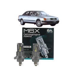  LED лампи Audi 100 1990-1994 H4 M6X ближнє/дальнє світло (4000Lm) /
Ауді 100 (комплект 2 шт.)
